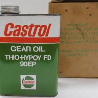 Vintage Boxed CASTROL gear Oil Tin 3 Imp Pints - w Contents & original cardboard box - Sold for $112 - 2016