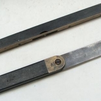 c1900 Ebony & Brass tools - Bezel and spirit level - Sold for $43 - 2016