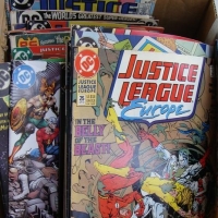 Box of DC Justice League comics - Sold for $37 - 2016