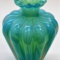 Archimede Seguso Mid Century Murano Blue Opalino Vase - 13cm tall - Sold for $112 - 2018