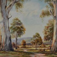 Framed THEO KIELLY (active Australia 1930  40's) watercolour - 27cm x 37cm - Sold for $43 - 2018