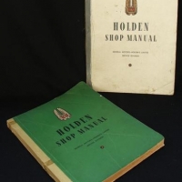2 x original vintage FX Holden Shop Manuals inc - green cover revised 1952 edition and silver cover edition - Sold for $87 - 2016