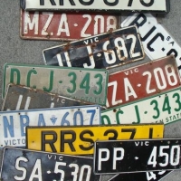 Group lot Australian and British car number plates - Sold for $87 - 2016