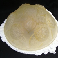 c1930's ceiling light with frosted glass shade and original cast fitting - Sold for $87 - 2016