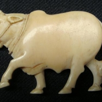 C1900 Ivory  figurine of an Ox - Sold for $27 - 2016
