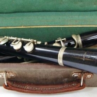 Cased vintage clarinet by Aglion - Sold for $43 - 2016