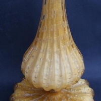1950's Murano glass table lamp with gold fleck - approx h 31cm - Sold for $149 - 2016