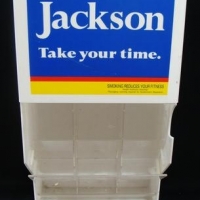 Plastic PETER JACKSON point of sale cigarette dispenser counter display - Sold for $25 - 2016