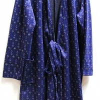 Vintage CONFEZIONI DI LUSSO RobeGown - Blue w Woven pattern Original Label, Large size - Sold for $25 - 2016