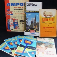 Lot 236 - Group lot vintage road  maps inc - Golden Fleece, Ampol, etc - Sold for $50