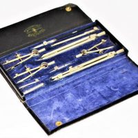 1930s cased Technical drawing set by A G Thornton Manchester - Sold for $31 - 2019