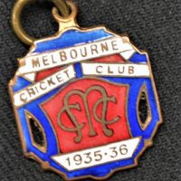 1935-36 MCC Melbourne Cricket Club badge By C Bently - Sold for $37 - 2019