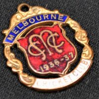 1936-37 MCC Melbourne Cricket Club badge By C Bently - Sold for $40 - 2019
