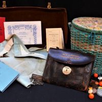 2 x items Masonic case and contents and Vintage Sewing basket of Buttons including Bakelite etc - Sold for $25 - 2019