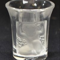 Vintage Lalique shot glass with classical cherub pattern - Sold for $31 - 2019