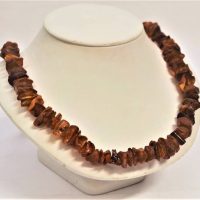 Vintage Tumbled raw amber necklace - Sold for $62 - 2019