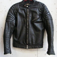 Lot 14 - Vintage Black Leather MARS Motorcycle Jacket - metal zippers, Padded shoulders, elbows, etc - original Label, size 38 - Sold for $62