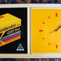 Lot 208 - Vintage Kodak Kodacolour gold 100 advertising clock - Sold for $43