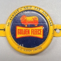 Vintage GOLDEN FLEECE 44 Gallon Drum PLUG CAP - unused cond , marked 'Tri-sure' w Australian patent numbers etc - approx d 5cm - Sold for $31