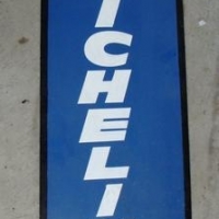 Vintage hand painted Michelin Tyres sign - Sold for $93