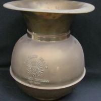 Reproduction brass spittoon - Redskin Brand chewing tobacco - Sold for $50