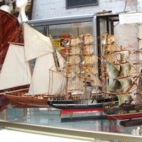 4 x vintage wooden sailing   tall ship models inc - Spanish Frigate - Sold for $62
