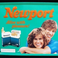 Lot 149 - Vintage Newport Menthol cigarettes advertising sign - Sold for $56