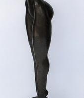 Modern REPRODUCTION Bronze ART DECO Style Figure - Female Nude w Arms Outstretched - bears signature to base - 355cm H - Sold for $323