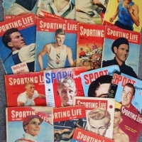 Group lot assorted Sporting Life and Sport Magazines dated 1940's50's - Sold for $43