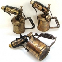 3 x Vintage brass blowtorches inc - primus and companion - Sold for $75