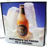 Light up Carlton cold sign - 'Nothing's as fresh as a coldie' - Sold for $106