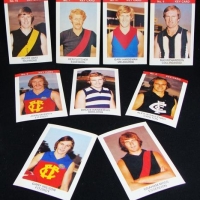 9 x 1975 TIP Top AFL footbal cards inc - Alex Jesalenko, John Murphy etc - Sold for $37