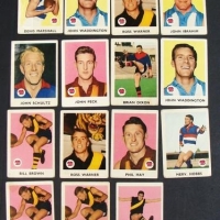 Group lot 1965 Scalens AFL football trading cards inc - Neville crow, John Peck, Brian Dickson - Sold for $124