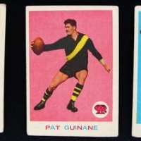 Group lot 1964 Scalens AFL football trading cards inc - Len Mann, Barry Davis  and Pat Guinane - Sold for $124