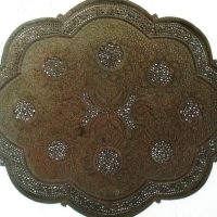 Lot 178 - 1930s handmade Indian pierced copper wall hanging - approx w 72cm - Sold for $93
