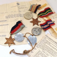 Set 4 x Australian WW2 Medal group to E H Fawaz Service #142602 - Pacific Star, 1939-1945 star, service medal and War medal - Sold for $286