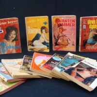 Group lot vintage pulp fiction Carter Brown paperbacks inc - Blonde on the Rocks, The Bump and Grind Murders, Wanton Summer  etc - Sold for $112 - 2017