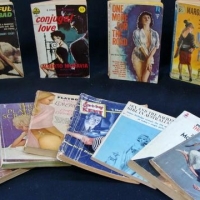 Group lot vintage pulp fiction paperbacks inc - Playboys Scrapbook, Nurse in a Mini Skirt, Beautiful But Bad - Sold for $75 - 2017