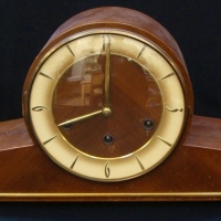 c1960's timber German mantel clock with Westminster chimes - Sold for $56 - 2017