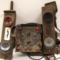 Vintage Military Field Wireless set - Ser No 11 with 2 handsets - Sold for $68 - 2017