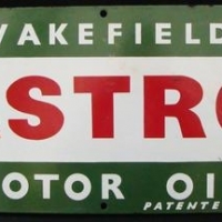 Wakefield Castrol Motor Oil original Vintage Enamel metal sign  - 76x30 cm - Sold for $286 - 2017