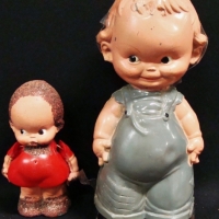 2 x  1920's + English made Palitoy celluloid character dolls inc - Mabel Lucie Atwell 'Diddums with googly eyes - approx h 15 & 24cm - Sold for $50 - 2017