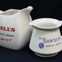 4 x vintage ceramic whisky water jugs inc - Peter Dawson and Bells - Sold for $81 - 2017