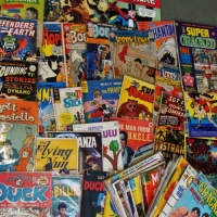 Box lot vintage comics incl Bob Hope, Hawkman, Defenders of the Earth etc - Sold for $168 - 2017