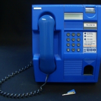 Vintage Blue Telstra payphone with key - Sold for $81 - 2017