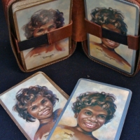 Vintage twin pack 'Peg Maltby' playing cards in original zip close case - Sold for $31 - 2017
