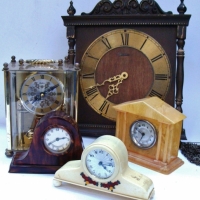 5 x vintage clocks incl, 3 x celluloid cased clocks - Sold for $37 - 2017