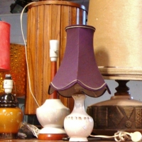 Group lot - vintage lamps & lampshades - Sold for $99 - 2017