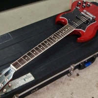 c2010 Gibson SG 'Classic' Electric Guitar - made in the USA Nashville Plant 2010, typical Maroon body w Black scratch plate, twin Soap Bar Pickups, ne - Sold for $1242 - 2017