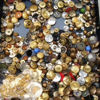 Box lot - Heaps old BUTTONS - military, Navy, RAAF , etc - Sold for $68 - 2017